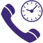 Phone and clock icon