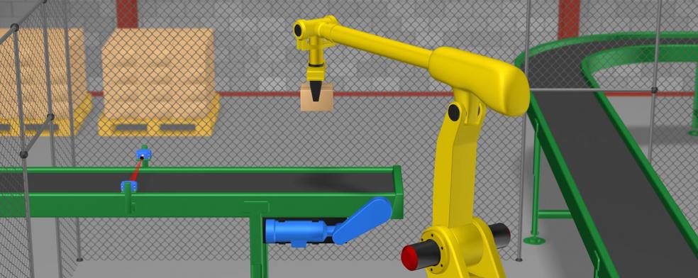 Image of a robotic arm simulation